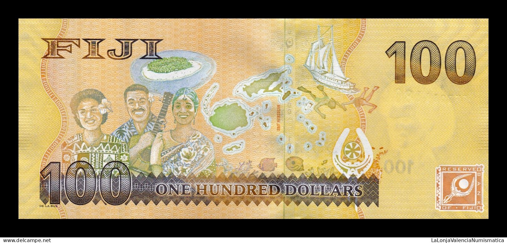 Fiji 100 Dollars 2012 Pick 119b Sc Unc - Fidji