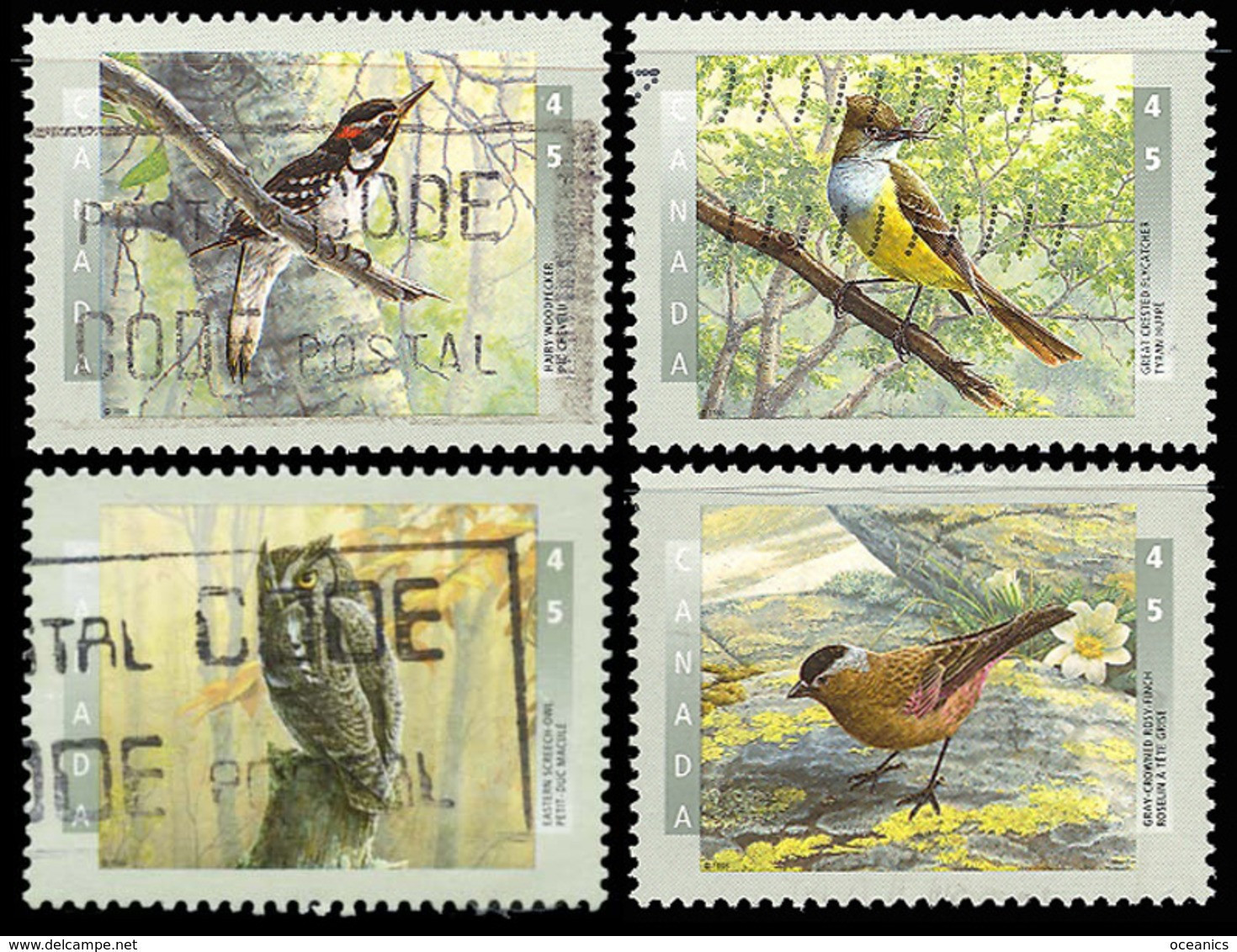 Canada (Scott No.1710-13 - Série Sur Les Oiseaux Canadiens / Canadian Birds On Stamps) (o) Set - Oblitérés