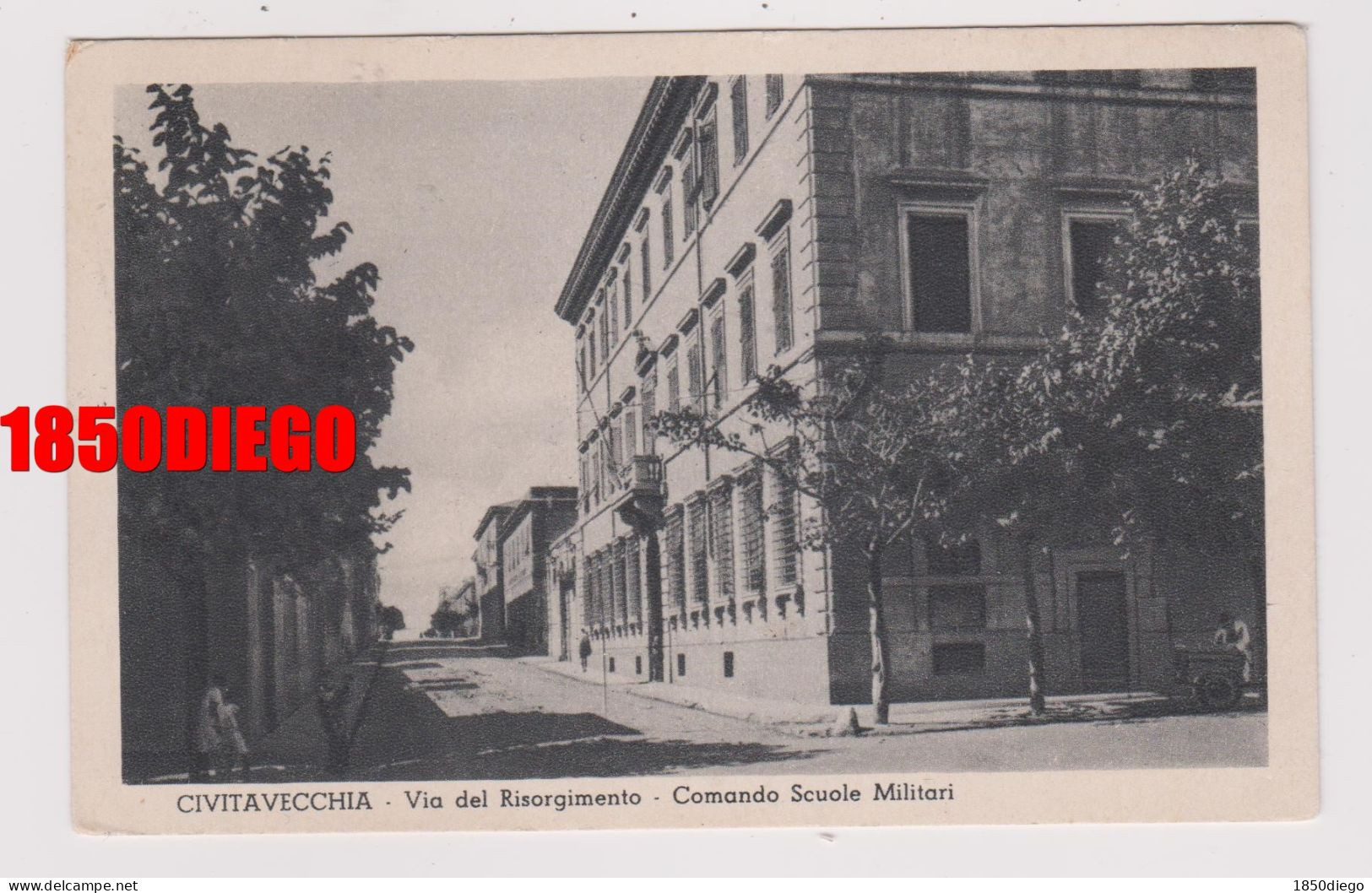 CIVITAVECCHIA - VIA RISORGIMENTO - COMANDO SCUOLE MILITARI F/PICCOLO VIAGGIATA  ANIMAZIONE - Civitavecchia