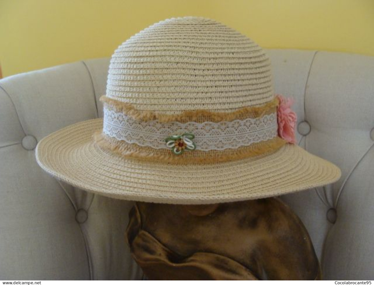 Chapeau De Paille Bohème Pour Cérémonie - Hochzeit