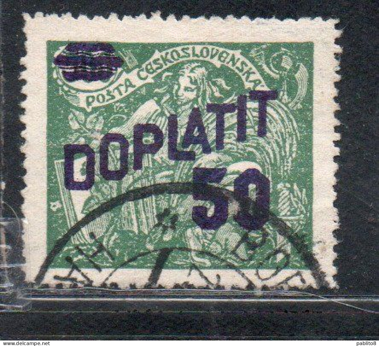 CZECH CECA CZECHOSLOVAKIA CESKA CECOSLOVACCHIA 1926 POSTAGE DUE  DOPLATIT SURCHARGED 50 On 500h USED - Timbres-taxe