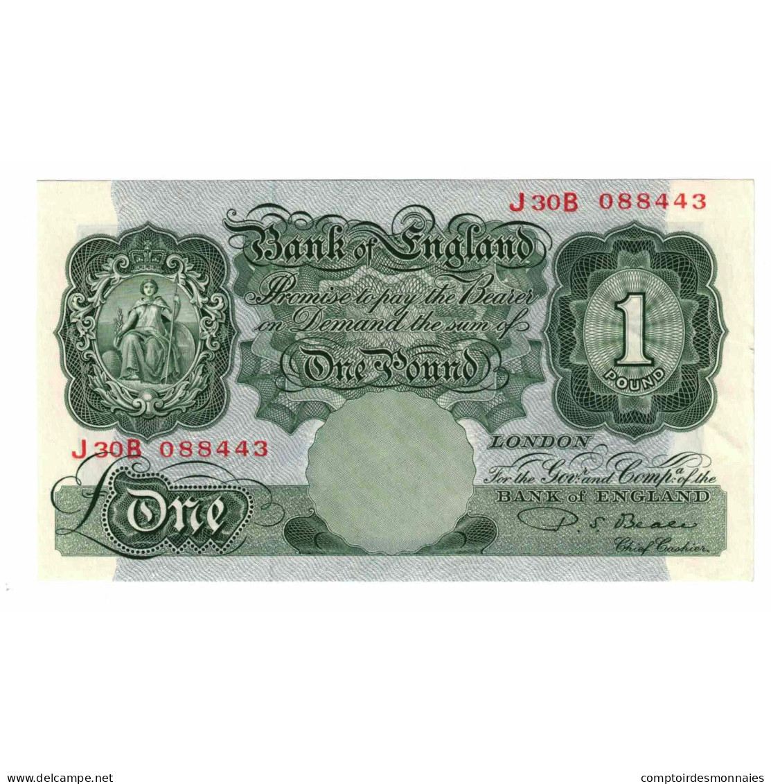 Billet, Grande-Bretagne, 1 Pound, 1949-1955, KM:369b, SUP - 1 Pound