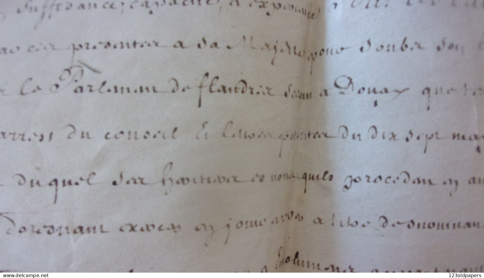 1724 Fleuriau d'Armenonville, GARDE DES SCEAUX CACHET CIRE DOUAI FLANDRES LIEVIN DANEL CHANCELLERIE CHEVALIER NOMINATION