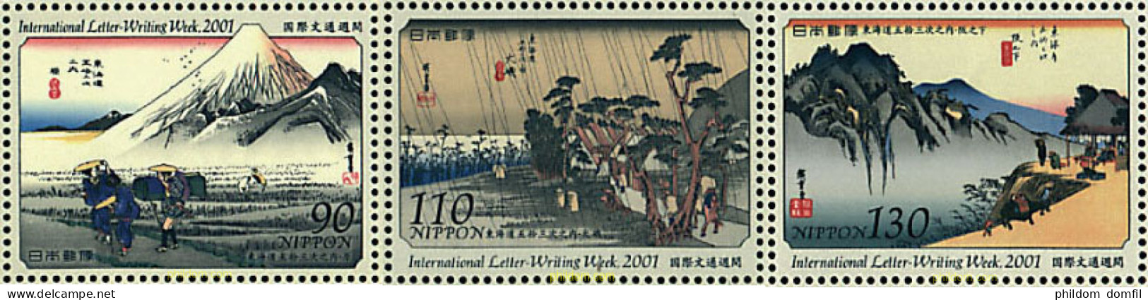 82230 MNH JAPON 2001 SEMANA INTERNACIONAL DE LA CARTA - Neufs