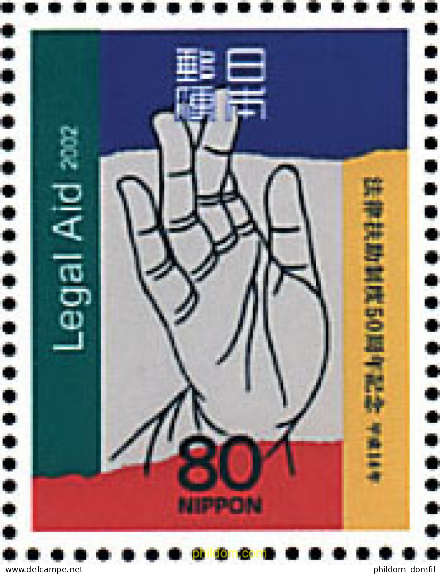 91114 MNH JAPON 2002 50 ANIVERSARIO DE LA AYUDA JURIDICA - Ungebraucht