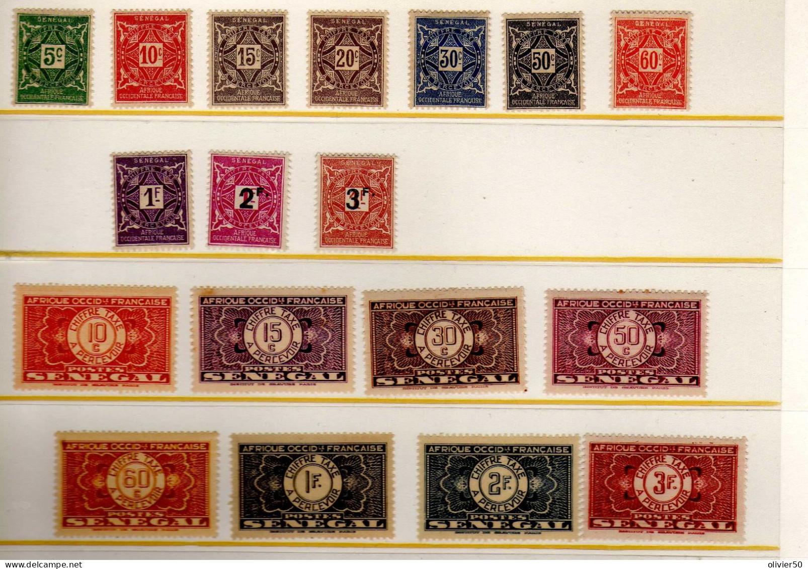 Senegal - (1915-35) - Timbres-Taxe - Neufs*/sg - Timbres-taxe