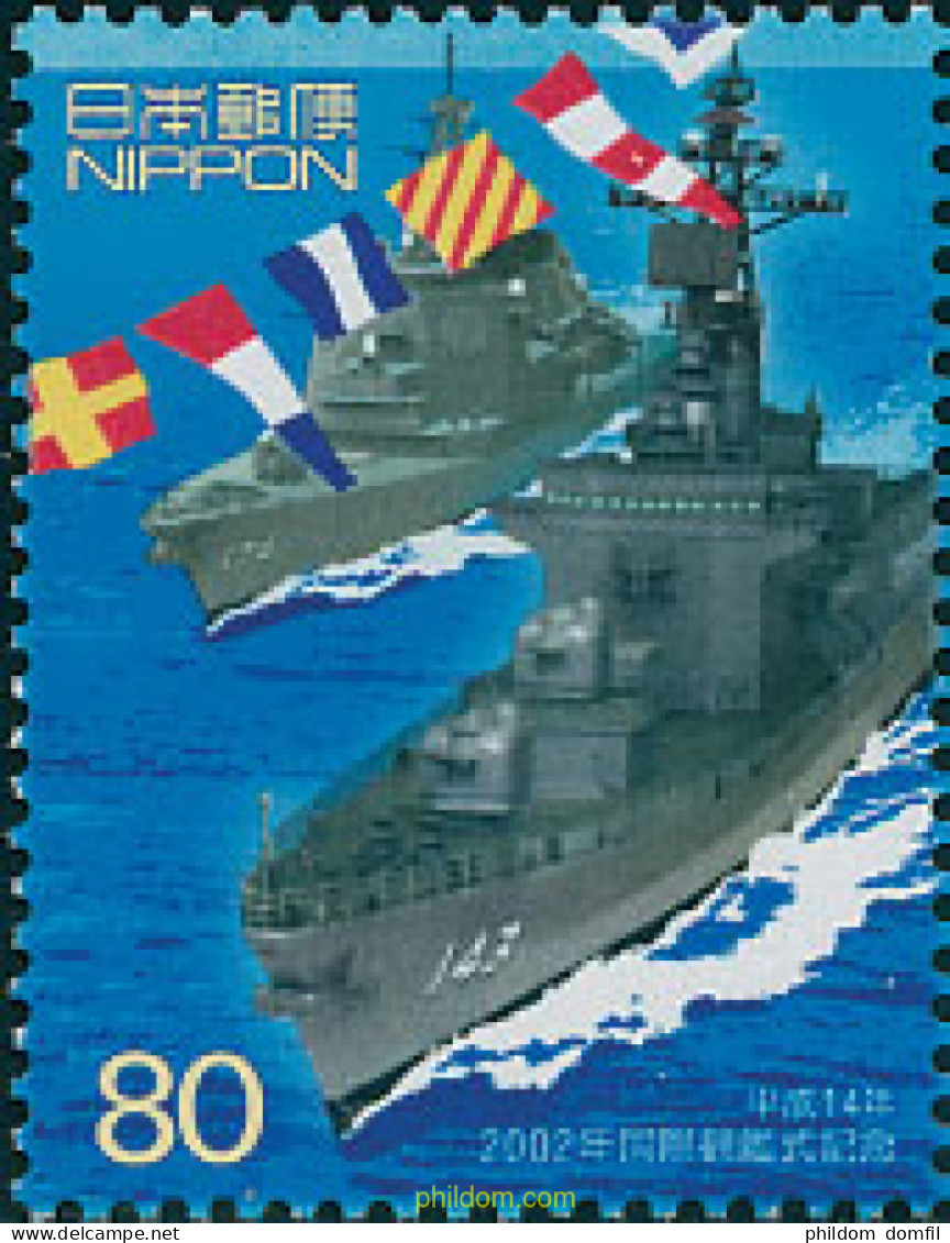 103456 MNH JAPON 2002 REVISION DE LA FLOTA NAVAL - Neufs