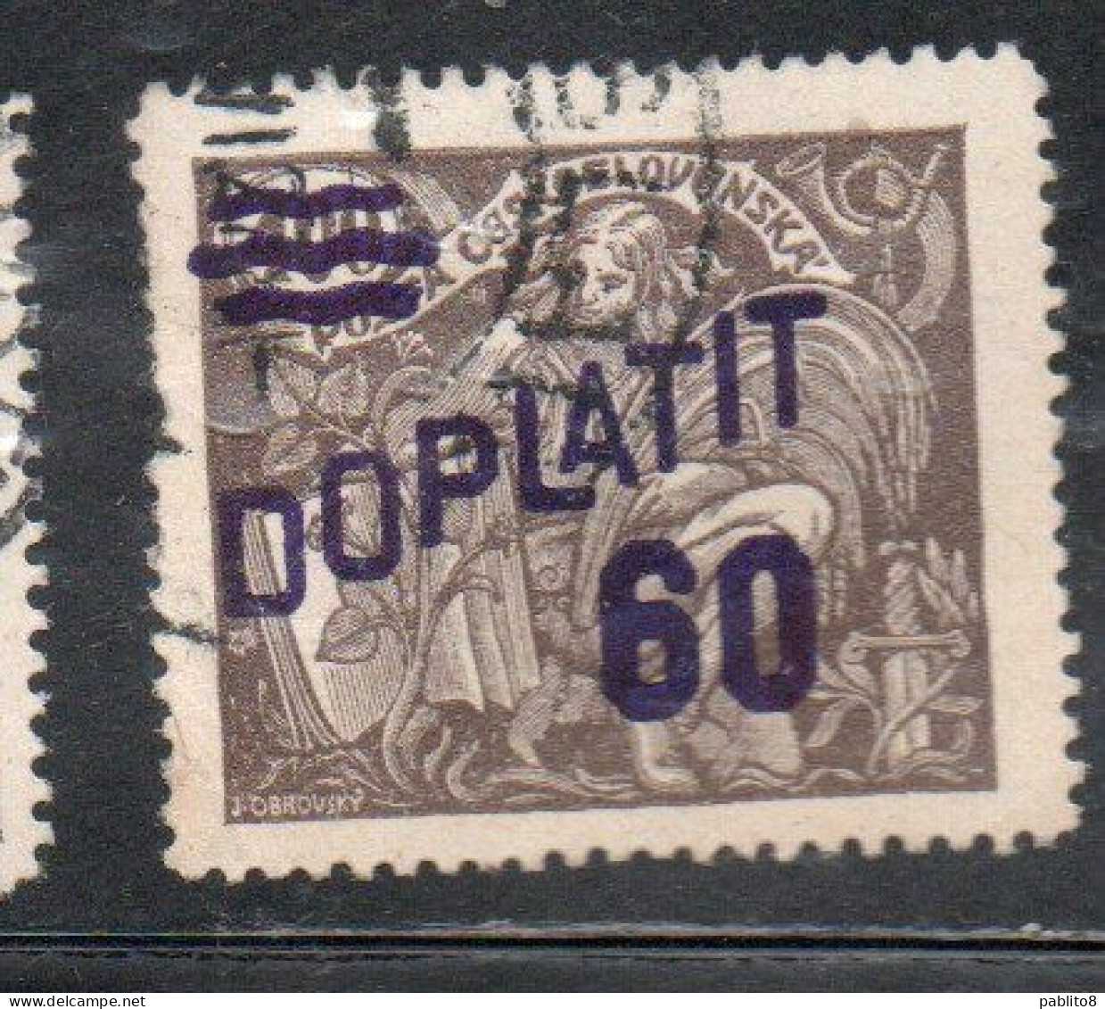 CZECH CECA CZECHOSLOVAKIA CESKA CECOSLOVACCHIA 1926 POSTAGE DUE  DOPLATIT SURCHARGED 60 On 400h USED - Timbres-taxe