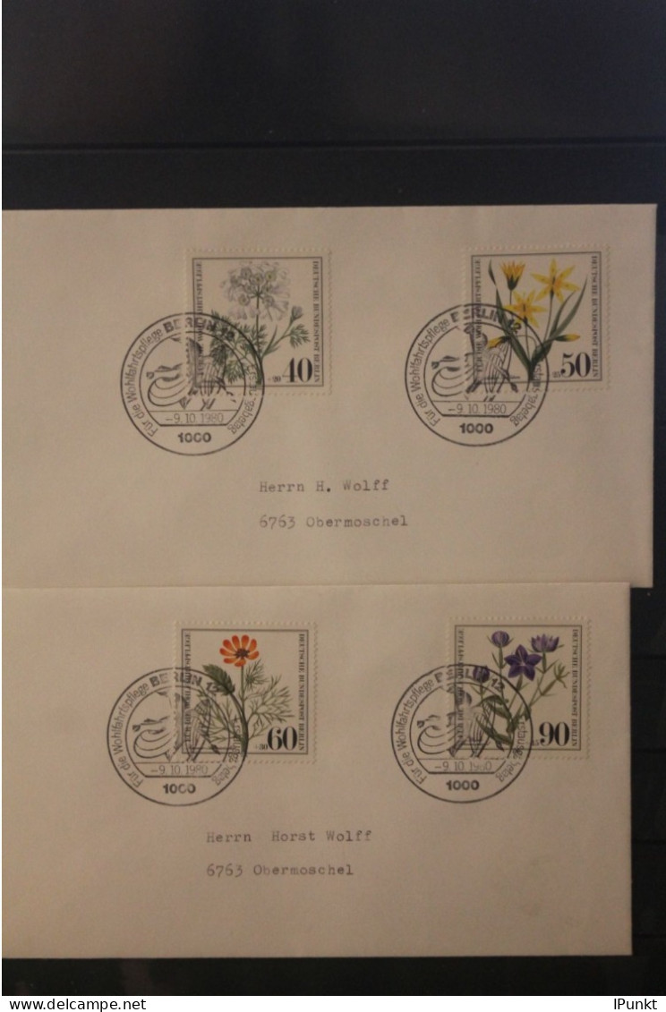 Berlin 1980, FDC Wohlfahrt, Blumen, Wiesenkräuter; MiNr. 629-32 - 1971-1980