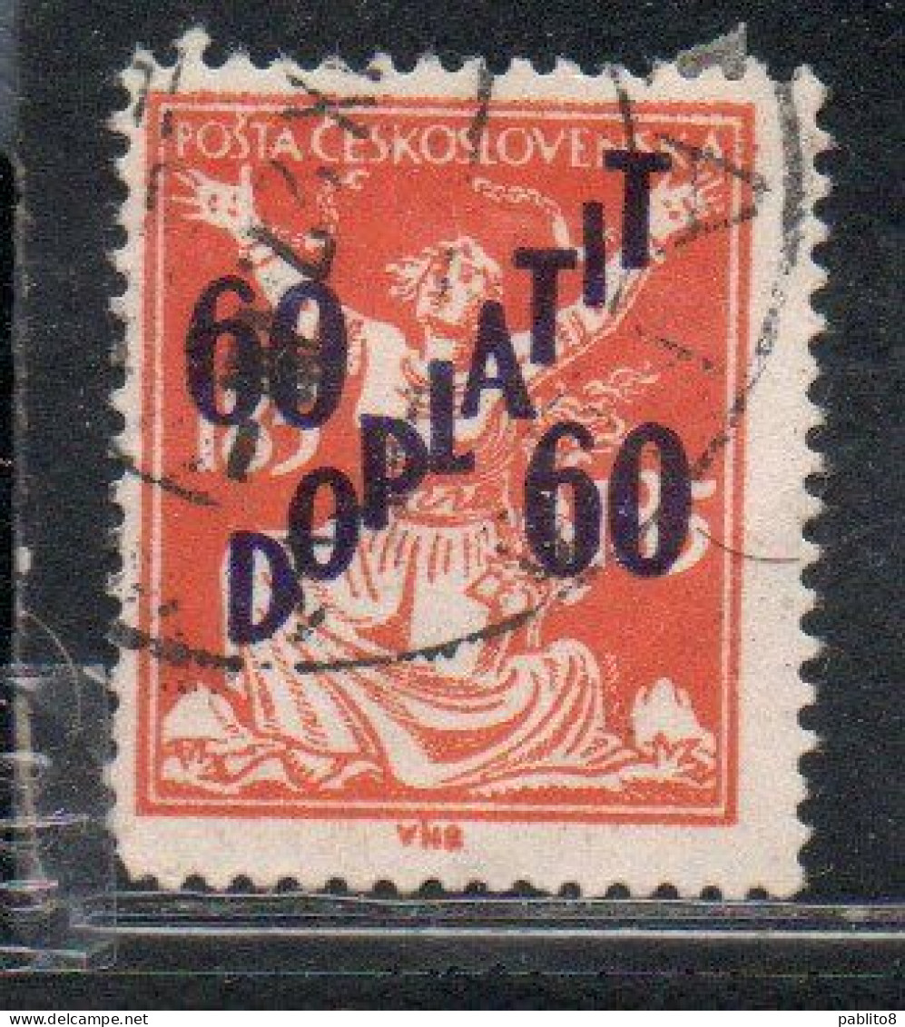 CZECH CECA CZECHOSLOVAKIA CESKA CECOSLOVACCHIA 1927 POSTAGE DUE  DOPLATIT SURCHARGED 60 On 185h USED - Postage Due