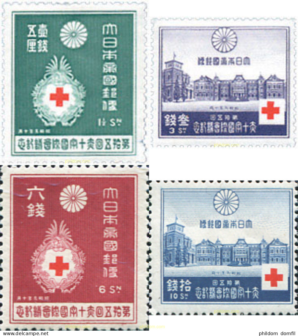 133126 MNH JAPON 1934 CRUZ ROJA - Unused Stamps