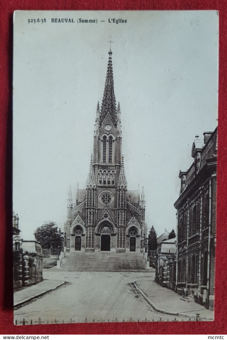 CPA  -  Beauval  -(Somme) - L'église - Beauval