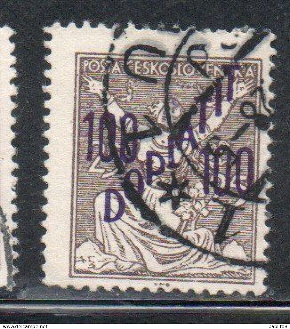 CZECH CECA CZECHOSLOVAKIA CESKA CECOSLOVACCHIA 1927 POSTAGE DUE  DOPLATIT SURCHARGED 100 On 25h USED - Postage Due