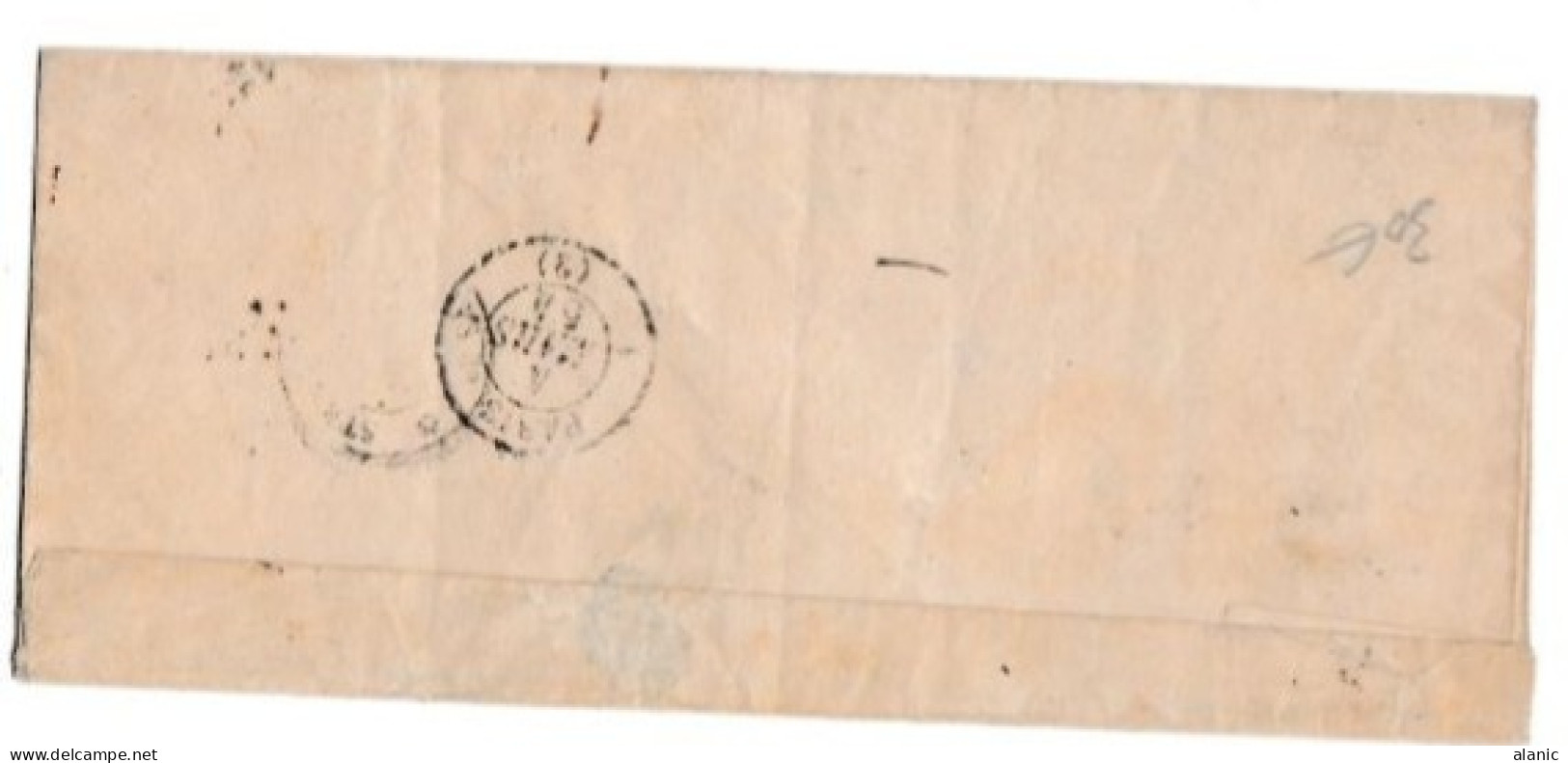 FRANCE- N°10 SEUL :LETTRE De NANCY Pour PARIS 1864-Utilisation Tardive !!!! BE - 1852 Luigi-Napoleone