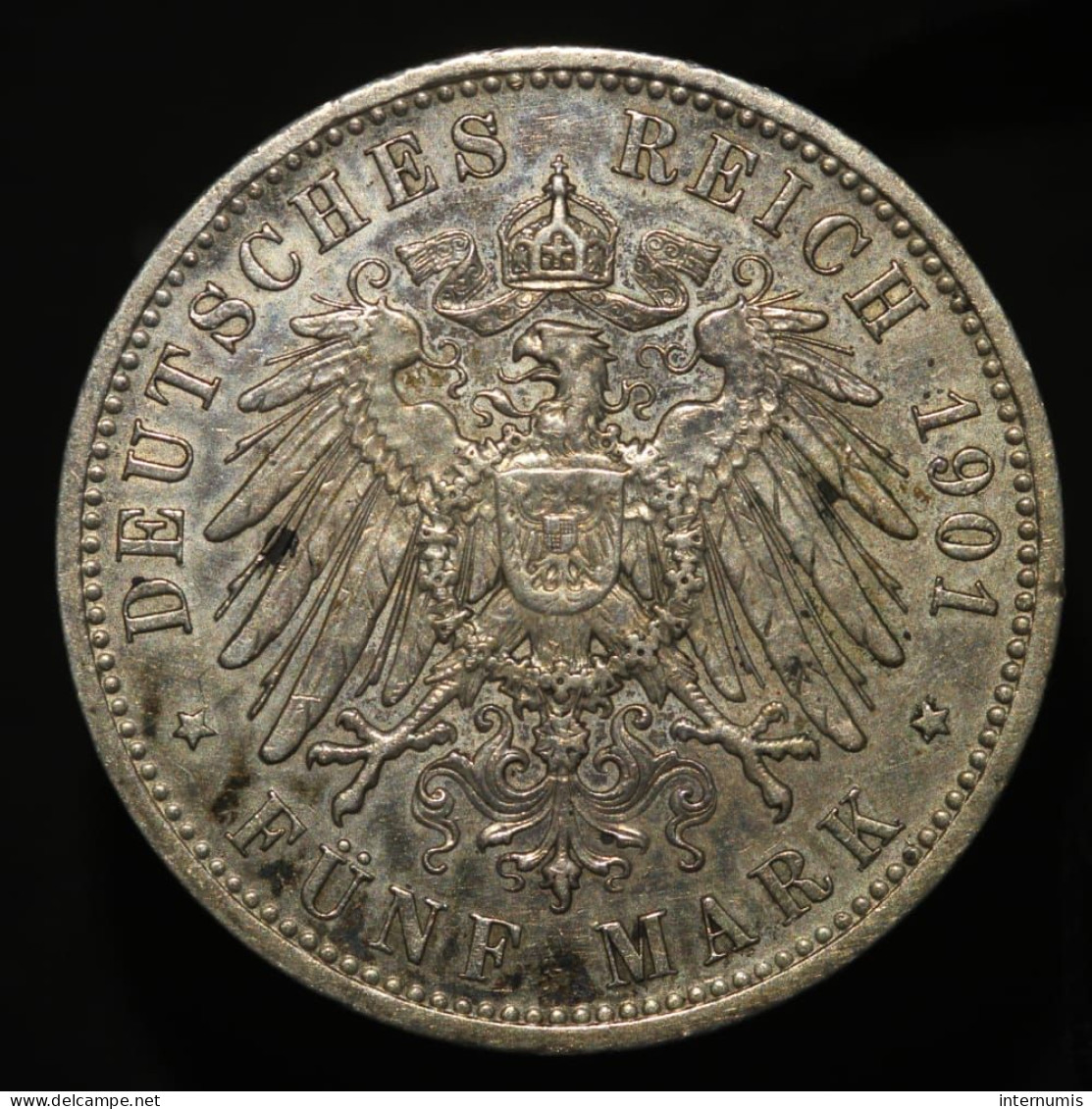 Allemagne / Germany, Wilhelm II, 5 Mark - (PRUSSE / PRUSSIA), 1901, A - Berlin, Argent (Silver), TTB+ (EF), KM#523 - 2, 3 & 5 Mark Argent