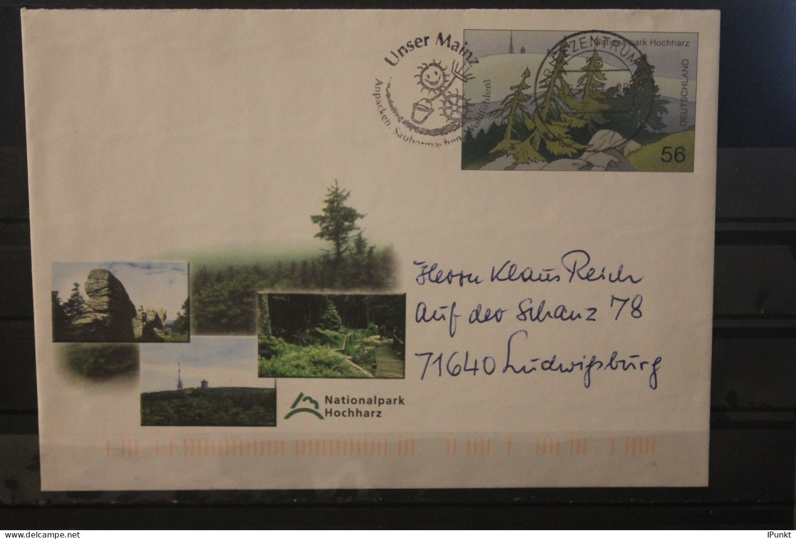 Deutschland 2002; Ganzsache Nationalpark Hochharz, Codiert - Covers - Used