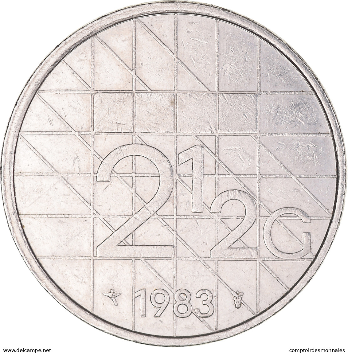 Monnaie, Pays-Bas, Beatrix, 2-1/2 Gulden, 1983, TB+, Nickel, KM:206 - 1980-2001 : Beatrix