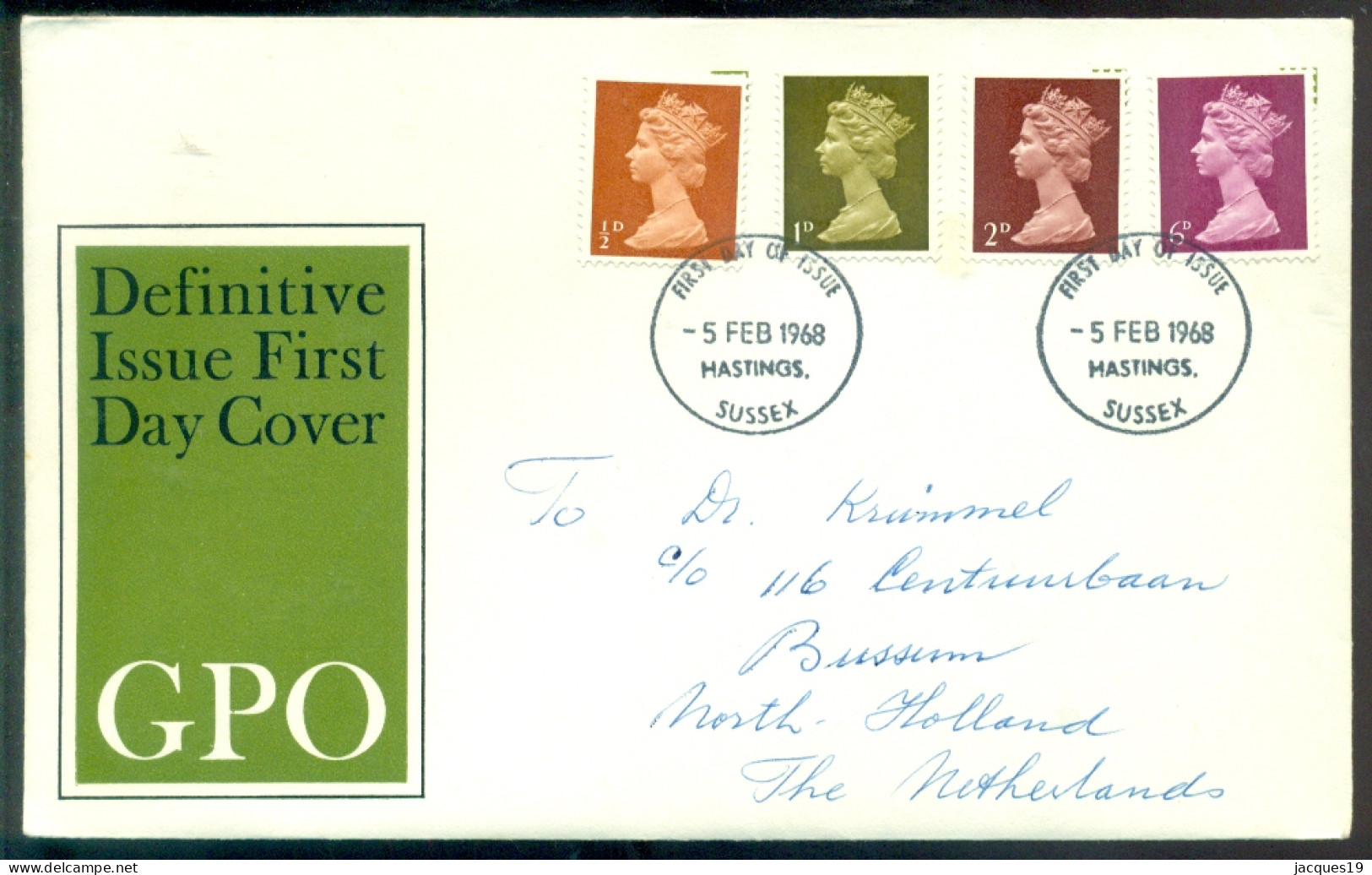 Great Britain 1968 FDC Pre-decimal Machins - 1952-1971 Pre-Decimal Issues