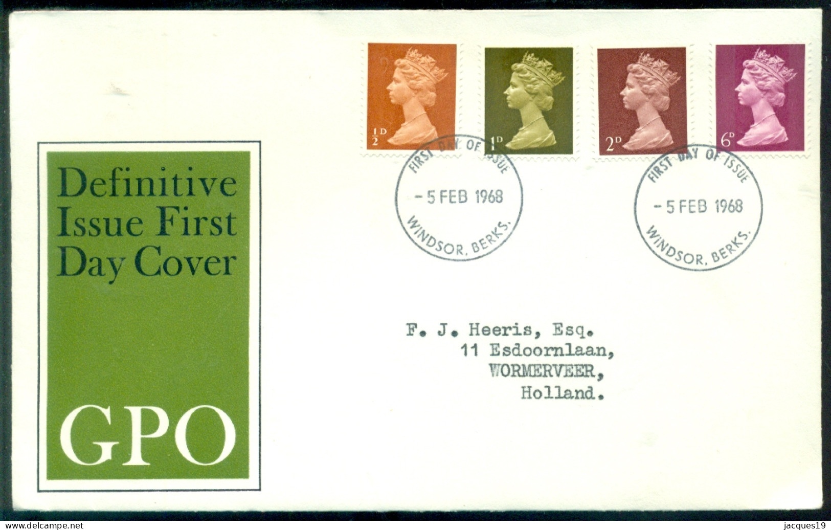 Great Britain 1968 FDC Pre-decimal Machins - 1952-1971 Pre-Decimal Issues