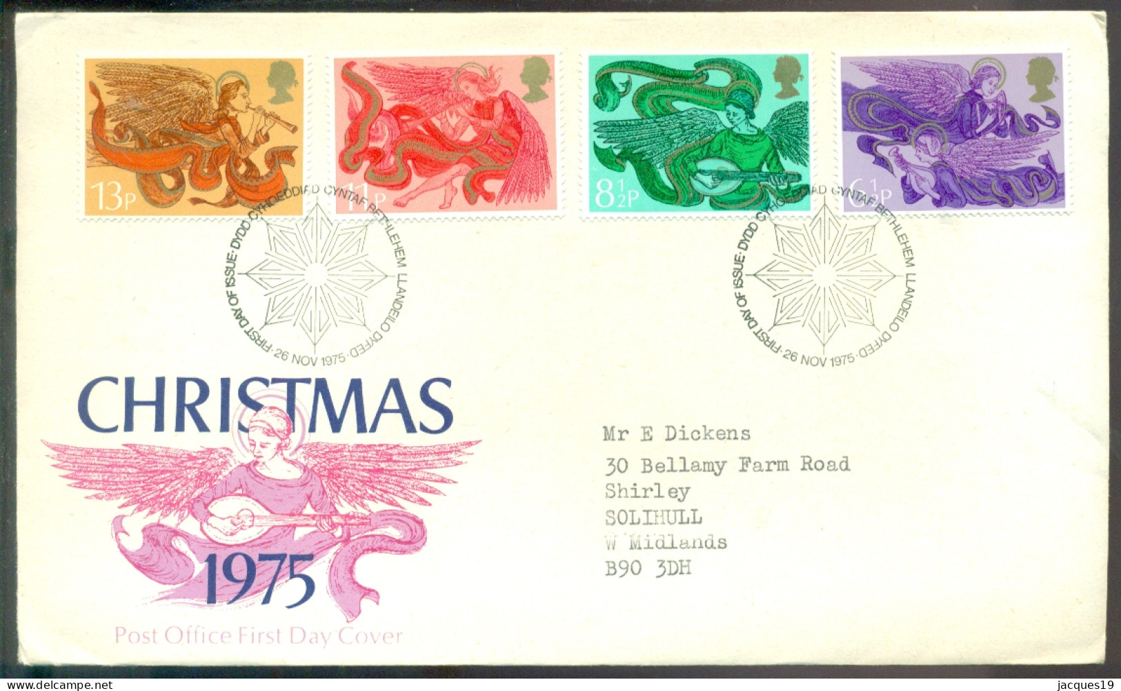 Great Britain 1975 FDC Christmas - 1971-1980 Decimal Issues