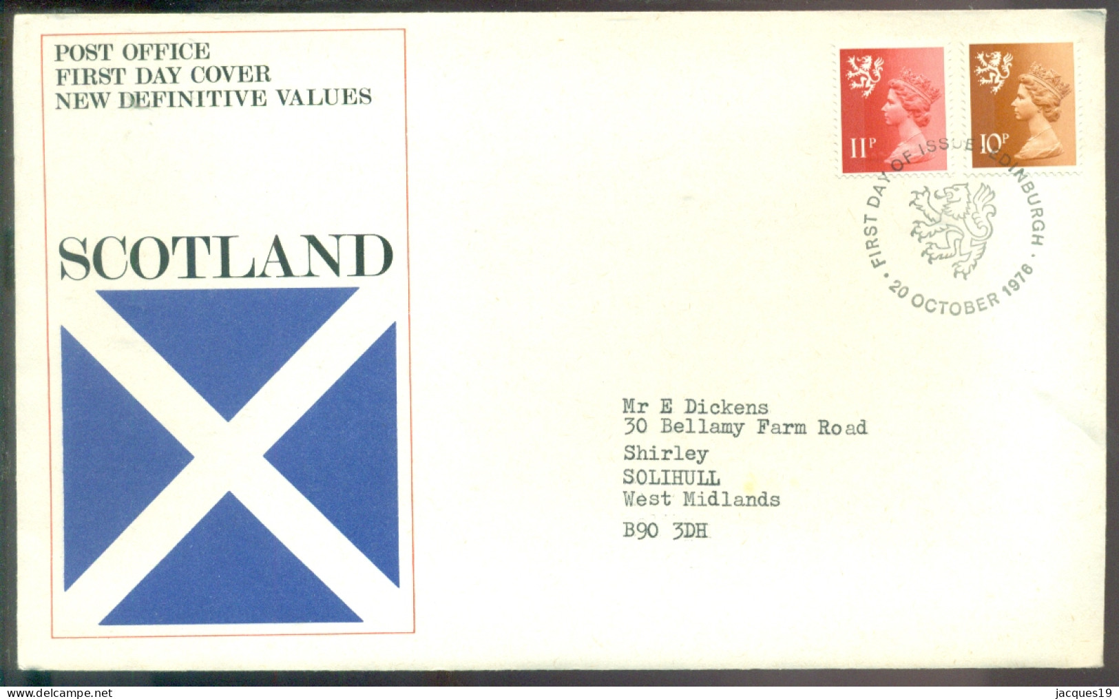 Great Britain 1976 FDC Machins Scotland - Scotland