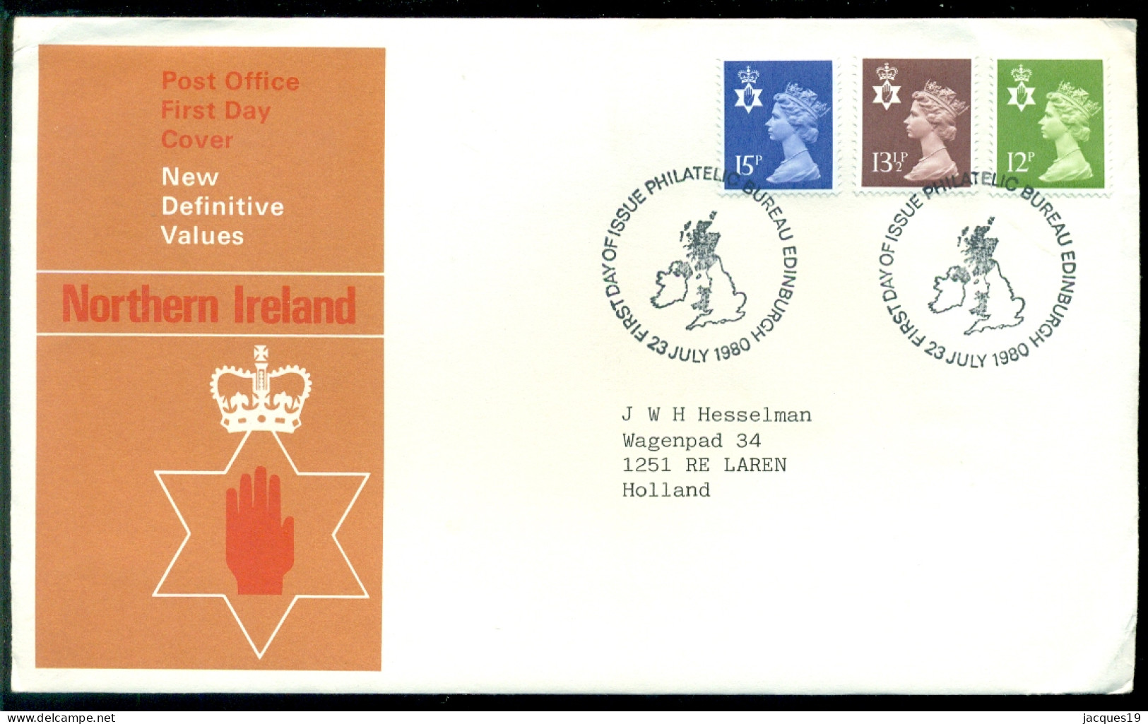 Great Britain 1980 FDC Northern Ireland Machins - Noord-Ierland