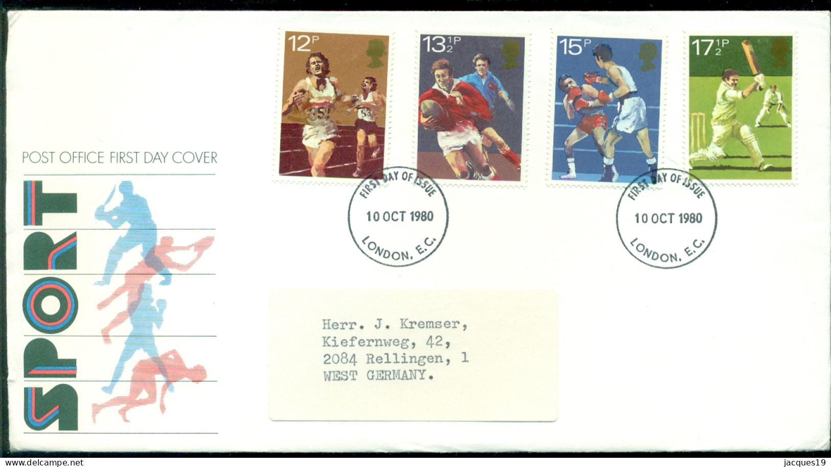Great Britain 1980 FDC Sports - 1971-1980 Decimal Issues