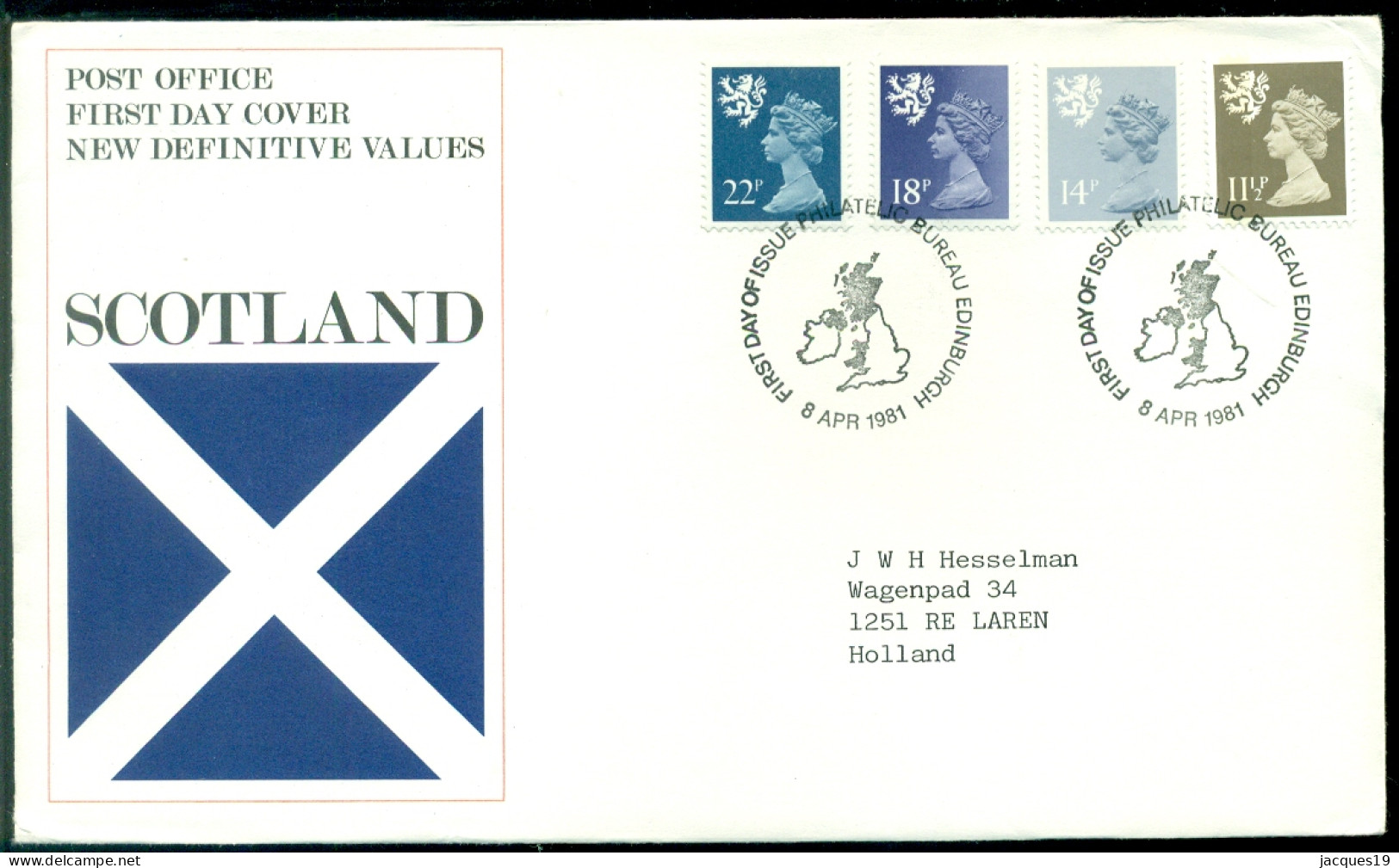 Great Britain 1981 FDC Scotland Machins - Scotland