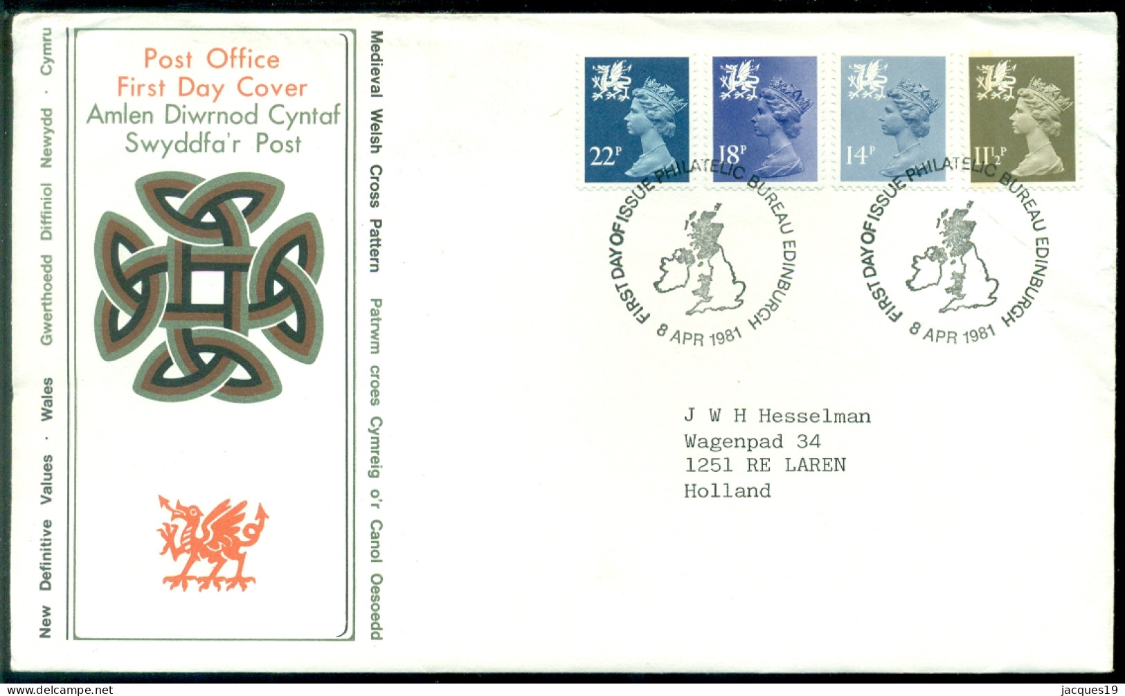 Great Britain 1981 FDC Wales Machins - Gales