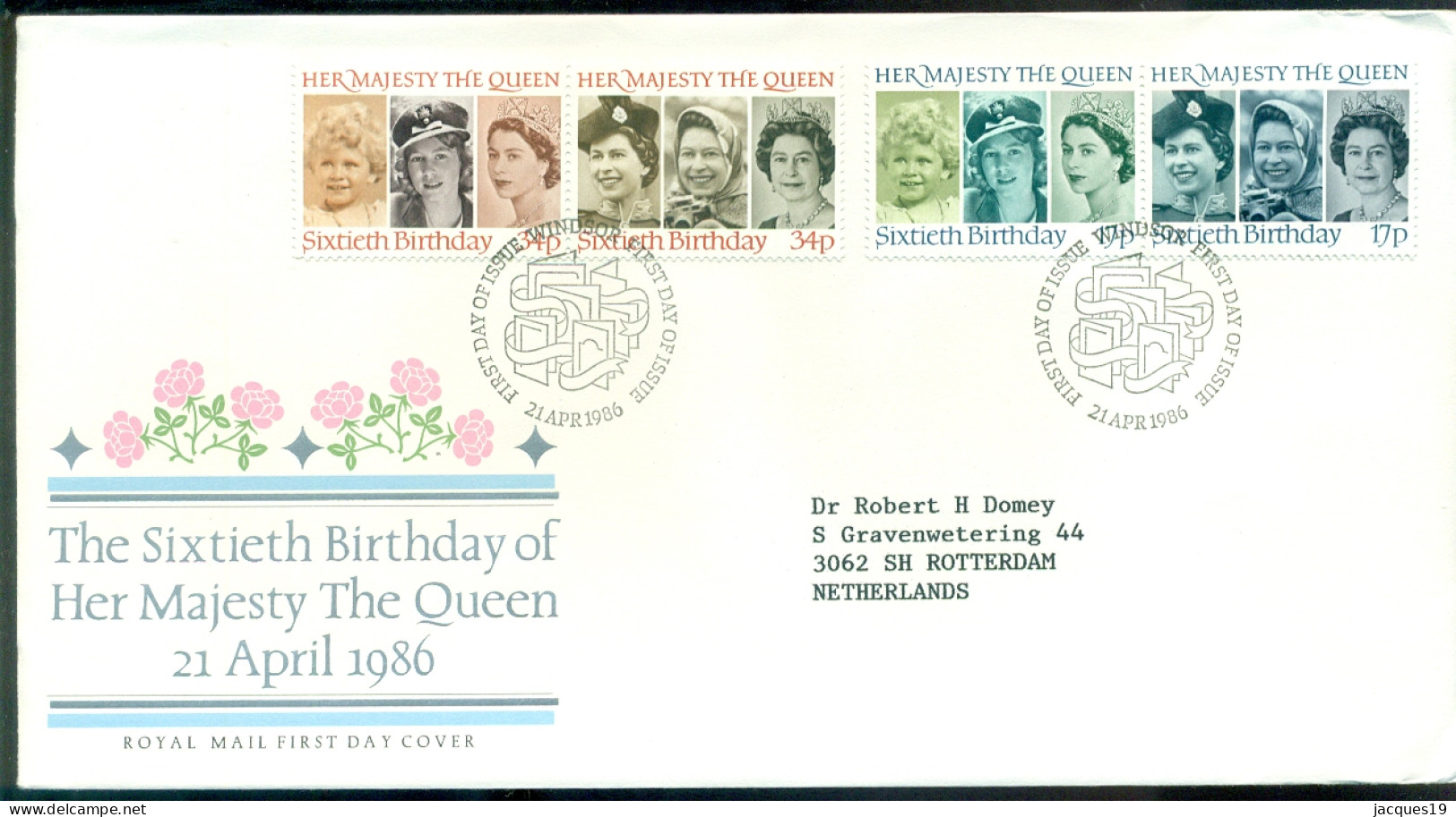 Great Britain 1986 FDC The Sixtieth Birthday Of Her Majesty The Queen - Noord-Ierland