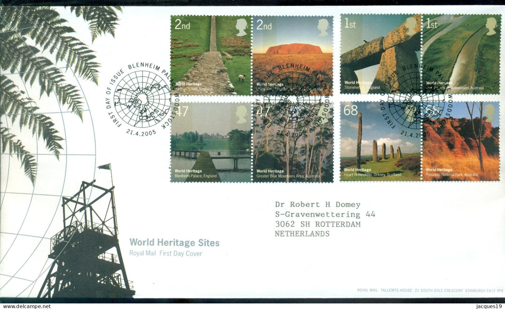 Great Britain 2005 FDC World Heritage Sites - 2001-10 Ediciones Decimales