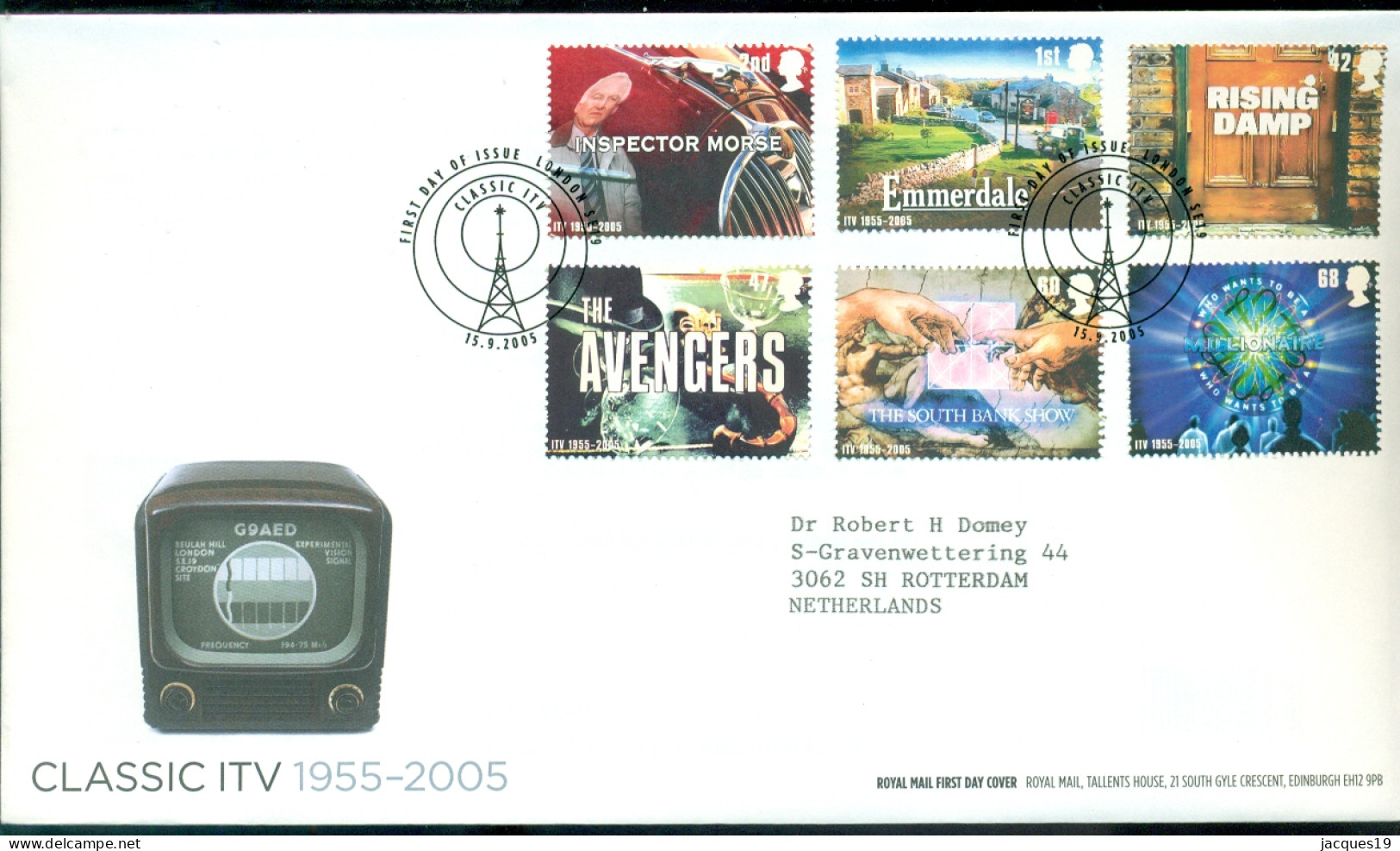 Great Britain 2005 FDC Classic ITV The Avengers - 2001-10 Ediciones Decimales