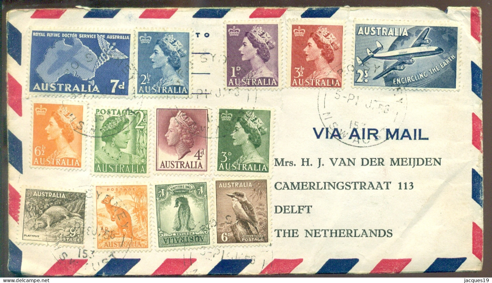 Australia Airmail Cover To Netherlands - Cartas & Documentos