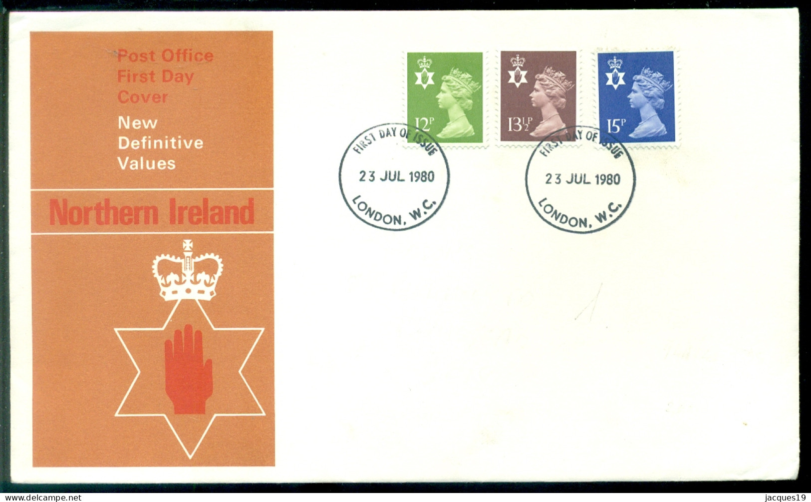 Great Britain 1980 FDC Northern Ireland Machins - Irlanda Del Norte