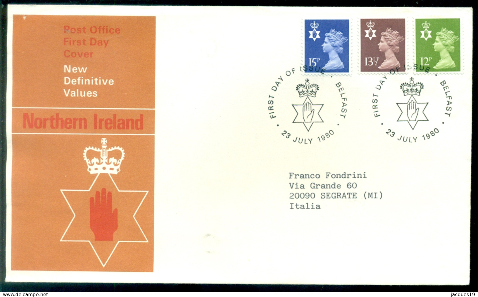 Great Britain 1980 FDC Northern Ireland Machins - Noord-Ierland