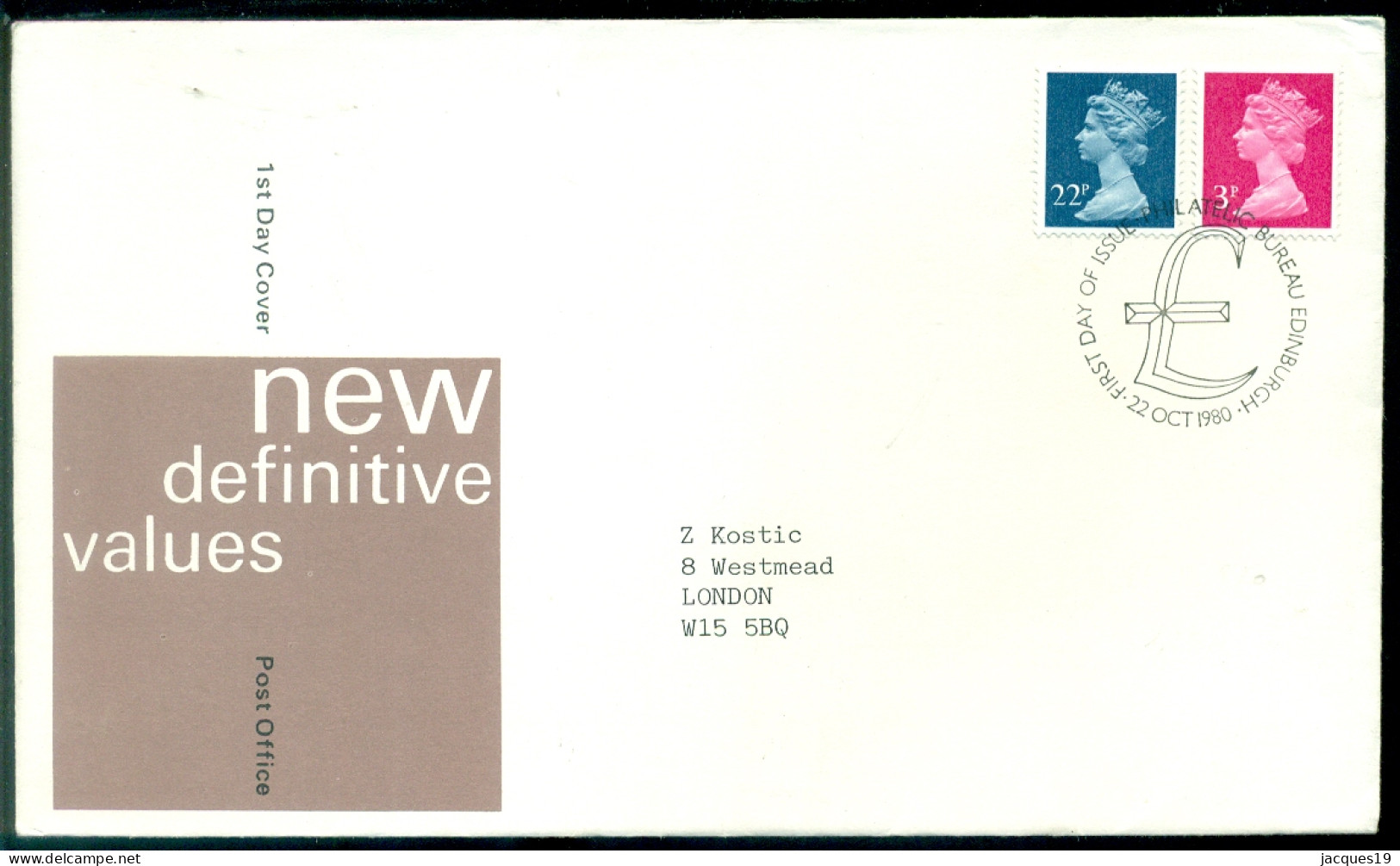 Great Britain 1980 FDC Machins New Definitives SG X930 And X962 - 1971-1980 Decimal Issues