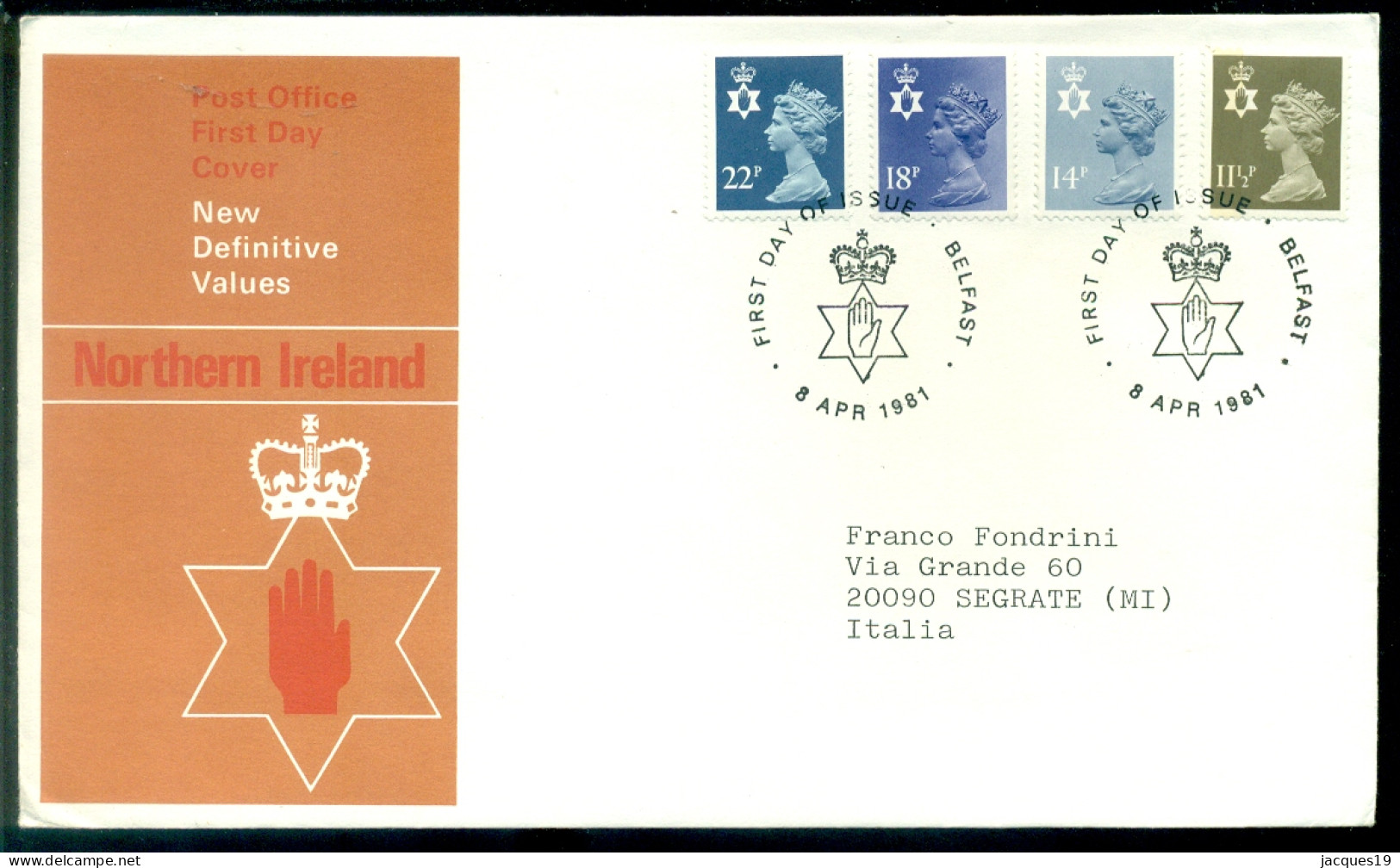 Great Britain 1981 FDC Northern Ireland Machins - Nordirland