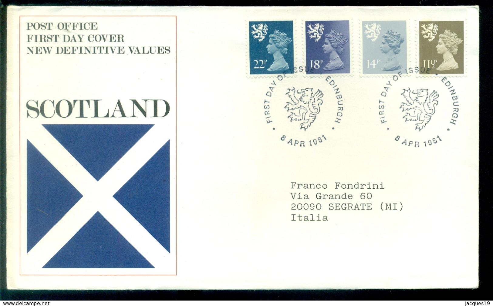 Great Britain 1981 FDC Scotland Machins - Scotland