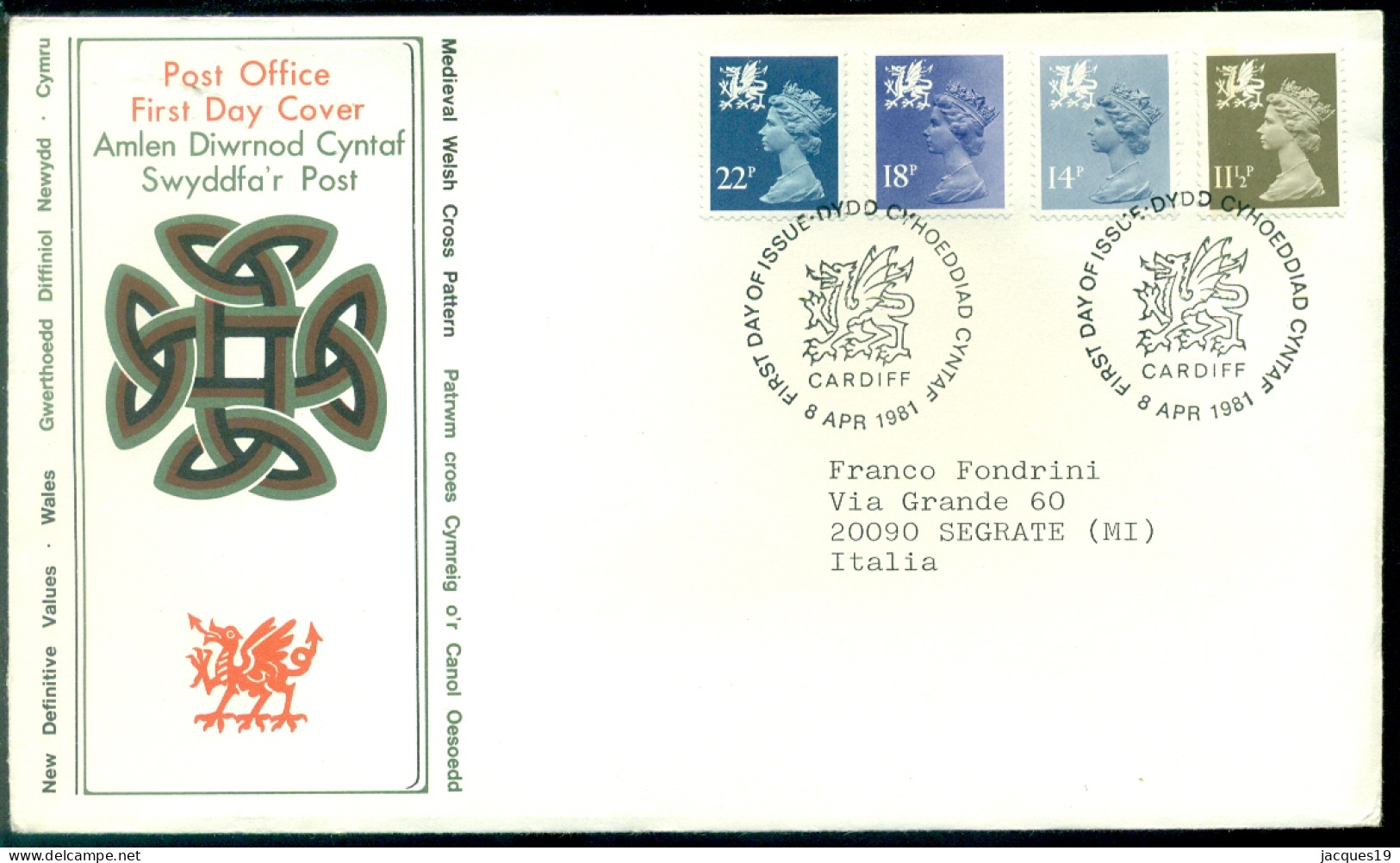 Great Britain 1981 FDC Wales Machins - Pays De Galles