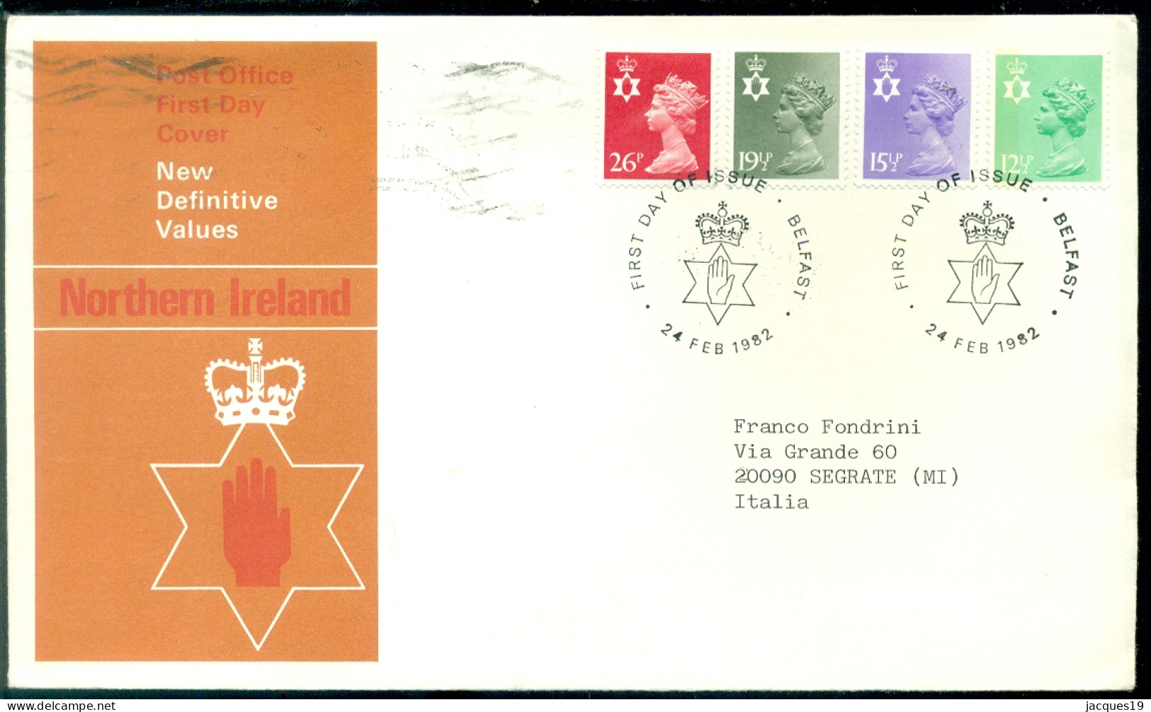 Great Britain 1982 FDC Northern Ireland Machins - Nordirland