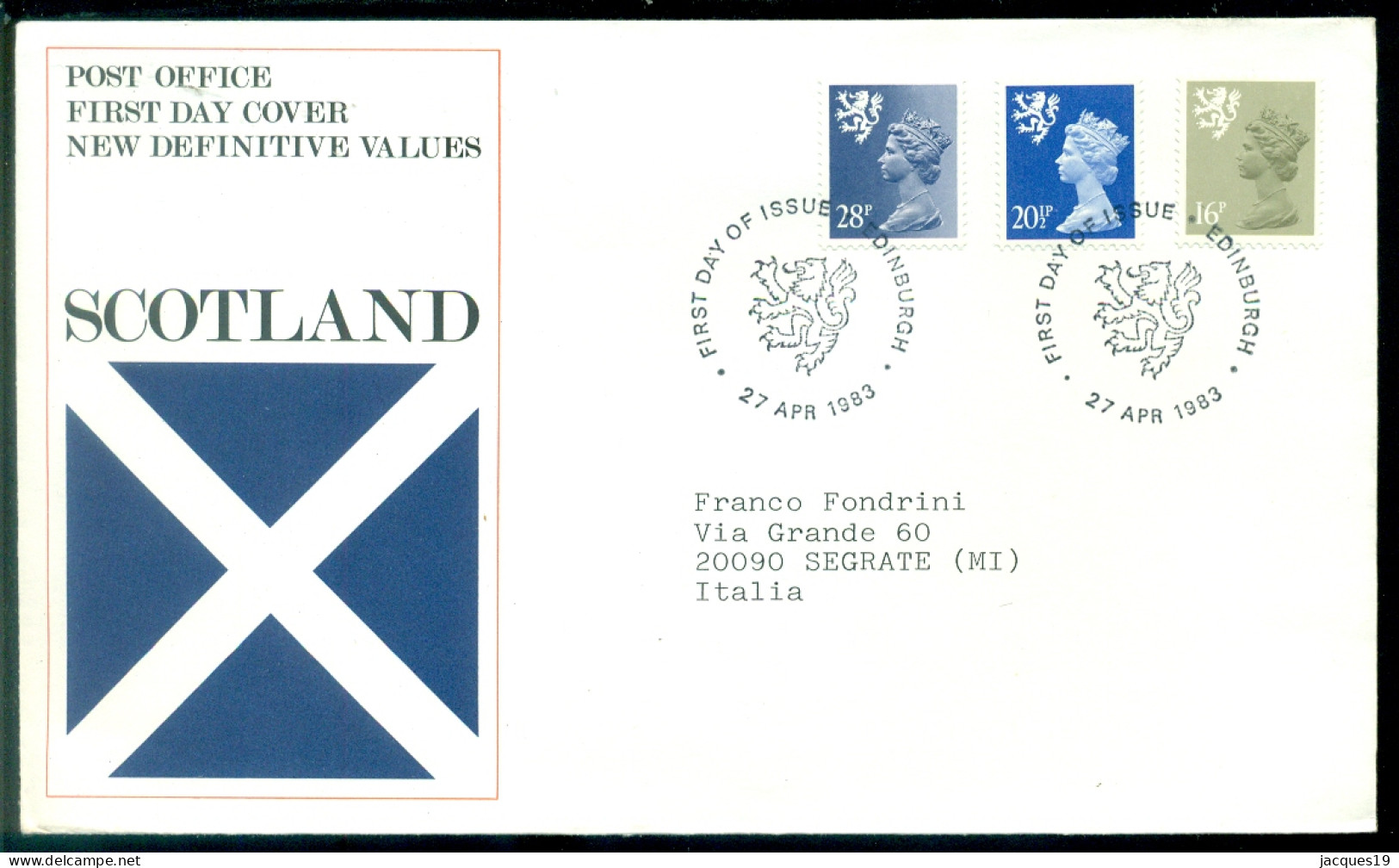 Great Britain 1983 FDC Scotland Machins - Scotland