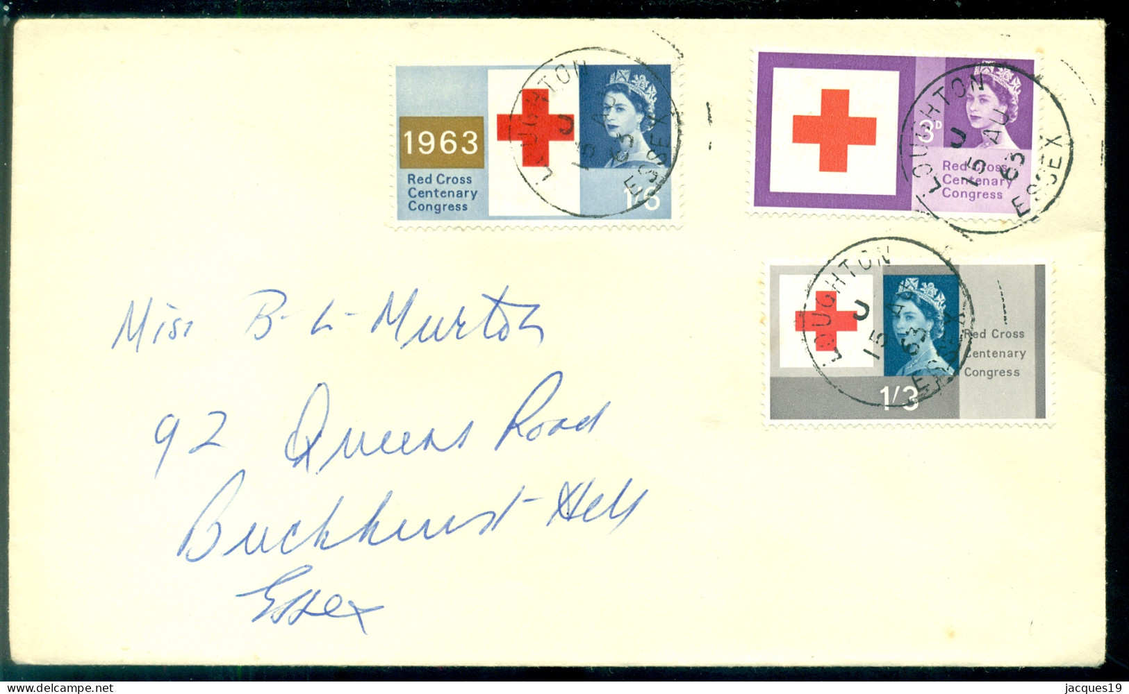 Great Britain 1963 FDC Red Cross Centenary Congress No Phosphor SG 642-644 - 1952-1971 Pre-Decimal Issues