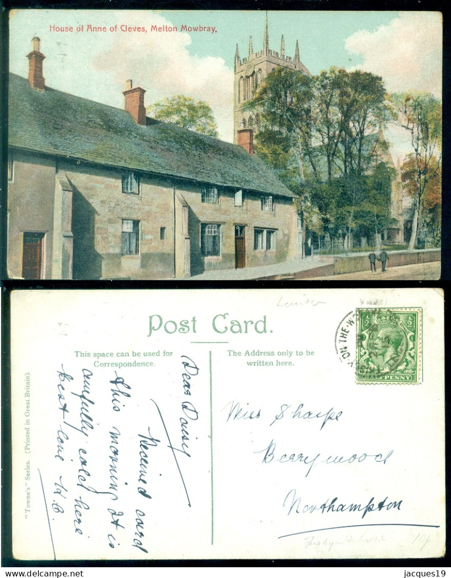 Great Britain 1915 Picture Postcard House Of Anne Of Cleves Melton Mowbray To Berrywood - Other & Unclassified