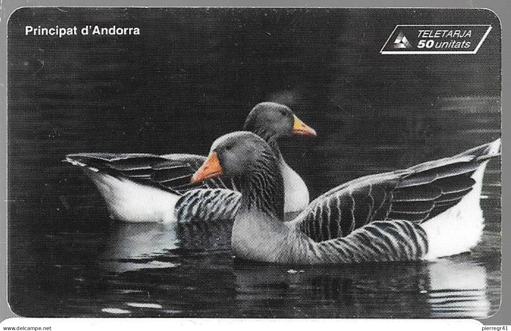 CARTE-PUCE-ANDORRE-50U-AND 66-SC7-11/96-CANARDS SAUVAGES-UTILISE-TBE - Andorra