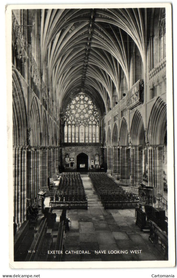 Exeter Cathedral - Nave Looking West - Exeter