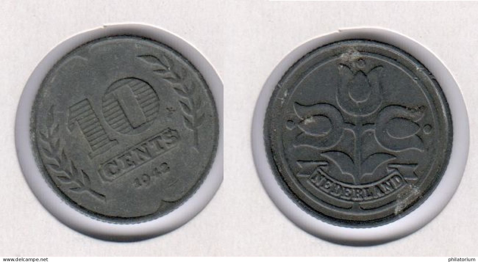 Pays Bas, 10 Cents 1942, KM# 173, Juliana, Nederland, - 10 Cent