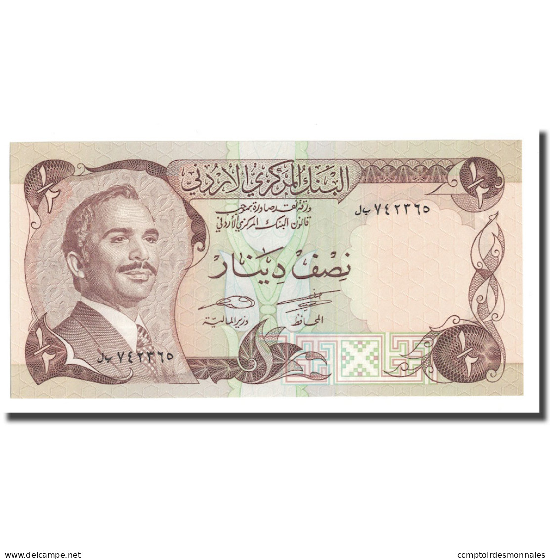 Billet, Jordan, 1/2 Dinar, Undated (1975-92), KM:17d, NEUF - Jordan