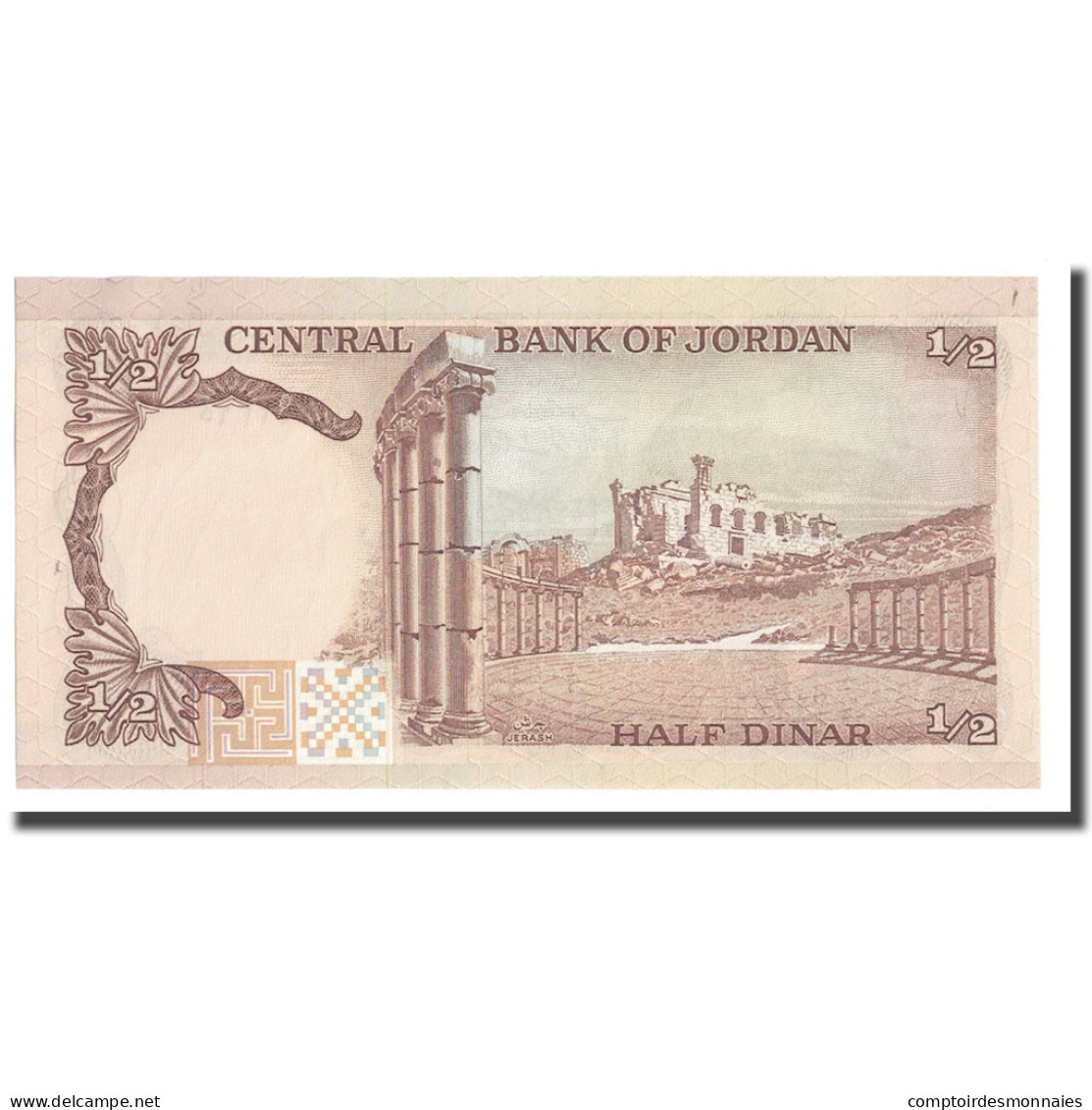 Billet, Jordan, 1/2 Dinar, Undated (1975-92), KM:17d, NEUF - Jordan