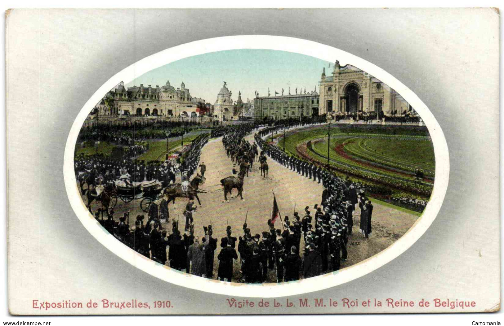 Exposition De Bruxelles 1910 - Visite De L.L.M.M. Le Roi Et La Reine De Belgique - Expositions Universelles