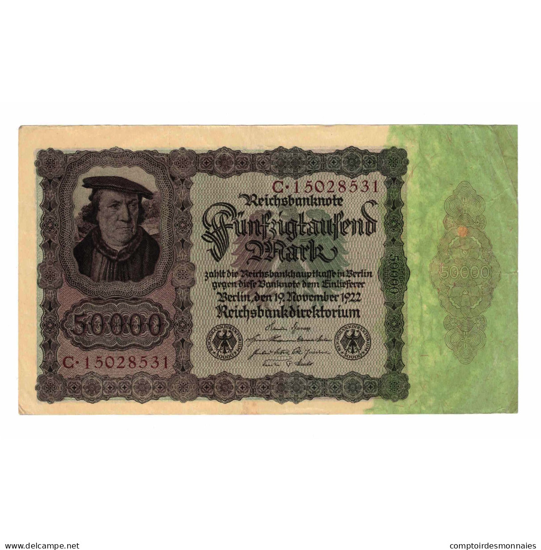 Billet, Allemagne, 50,000 Mark, 1922, 1922-11-19, KM:79, SUP - 50000 Mark